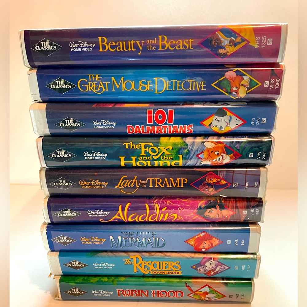 Disney Black Diamond VHS lot. 9 movies all working condition. Great collection